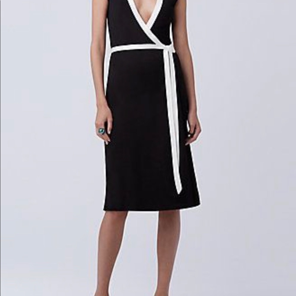 NWT DVF Valena Sleeveless Jersey Wrap Dress - Picture 5 of 12